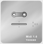 Низкопрофильные пластины Миди 1,6 мм