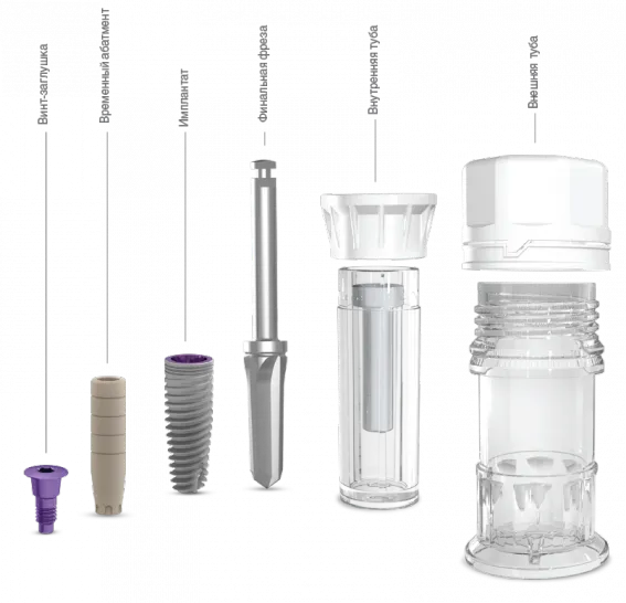 Комплектация имплантата mis c1