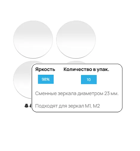 MBLM01P30-R75A-10 Сменные зеркала для M1, М2